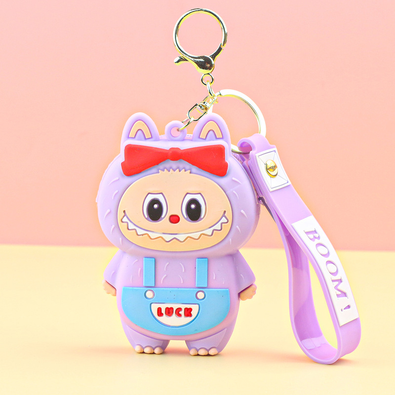 新しいラブブキーホルダーミニ財布漫画シリコン製小型財布イヤホンバッグ収納バッグ斜め掛けバッグ|undefined