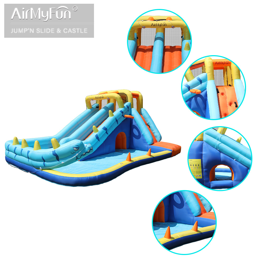 AMF| Pequeño castillo doméstico deslizante infláble infláble cama de salto infláble indoor chorro de agua castillo infláble juguete infantil