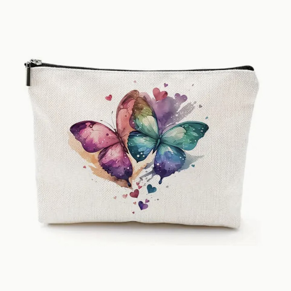 Amazon Butterfly transfronterizo impresión doble cara bolsa de lavado nueva bolsa de viaje bolsa de accesorios de belleza bolsa al por mayor