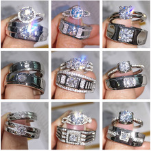 925银莫桑钻石热卖情侣对戒 结婚订婚男女一对日常浪漫搭配戒指环