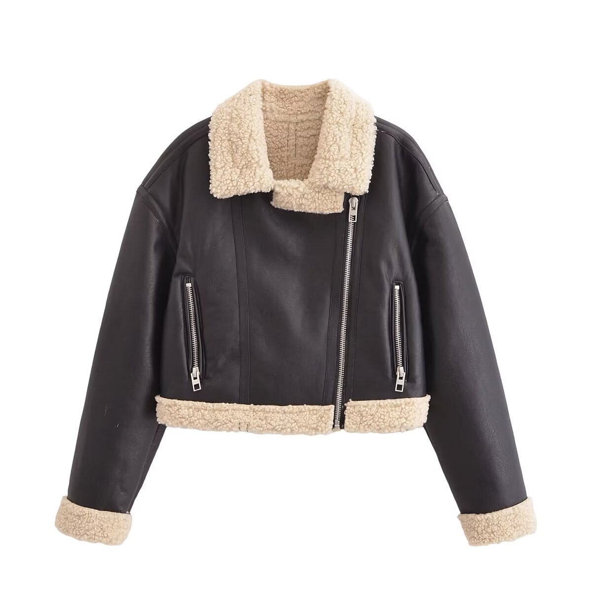 TAOP & ZA a principios de otoño nueva chaqueta de piel casual de moda para mujer 4341742 image 6
