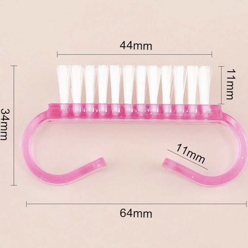 Fabricantes de suministro de cepillo de uñas de plástico translúcido pequeño cepillo de cuerno de buey cepillo de cuerno de cabra cepillo de uñas jugar herramientas de limpieza
