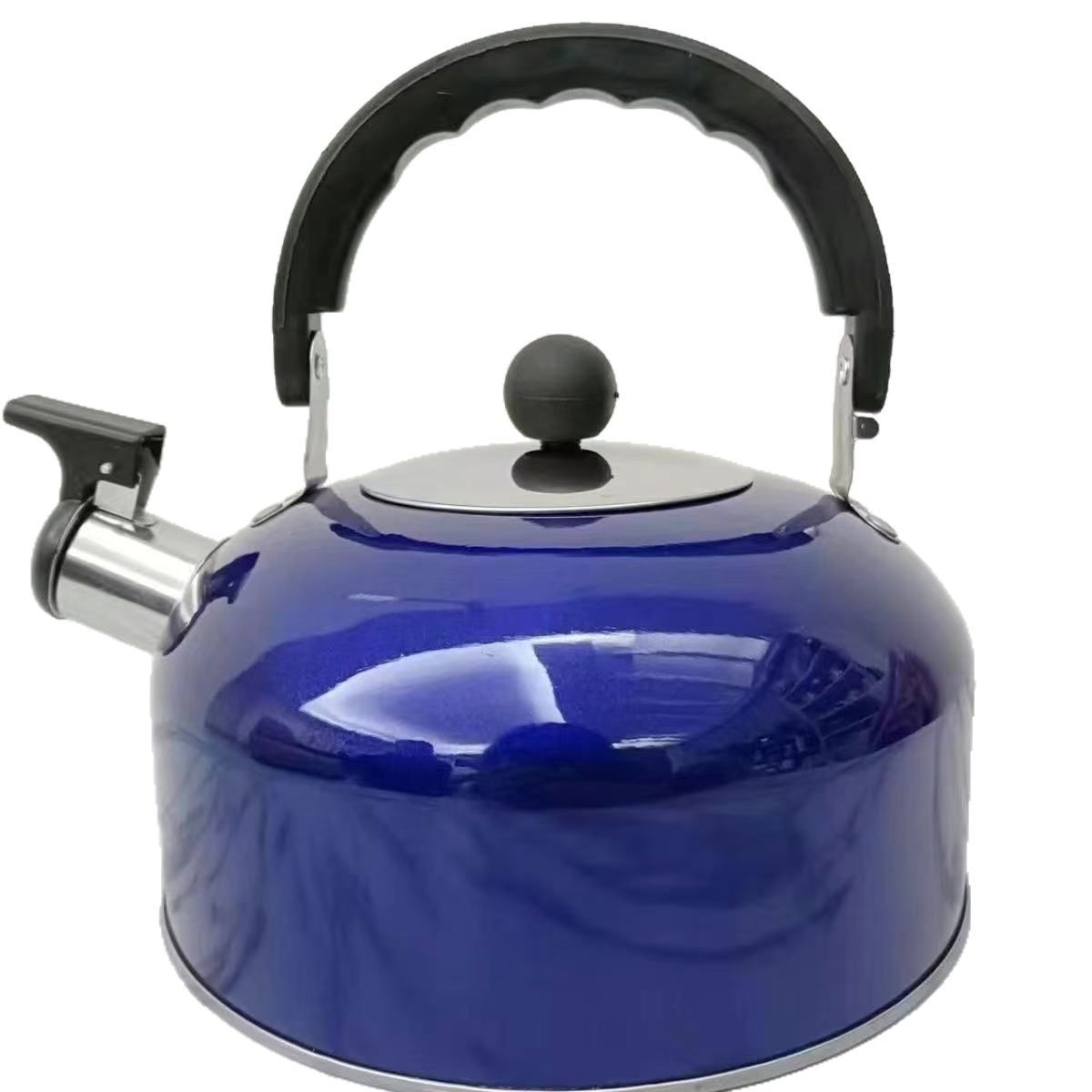 파란색 평평한 냄비