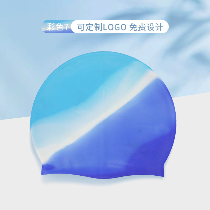 Sombreros de natación para adultos y niños impermeables universales sombreros de silicona 50g logotipo imprimible sin estrangulamiento sombreros de natación fabricantes al por mayor