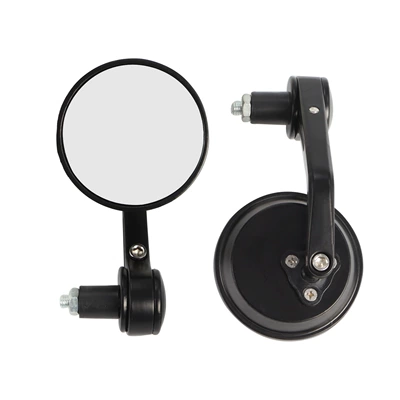 Motorcycle rearview mirror 7/8 modified rearview mirror moped handlebar mirror 22mm all aluminum round handlebar mirror (Motorcycle rearview mirror) - cherry-circle