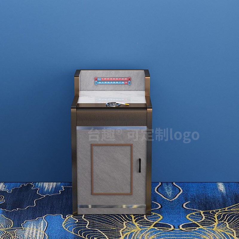 Pool Room Coffee Table with Socket for Placing Cues, Rechargeable Tea Table for Club Use