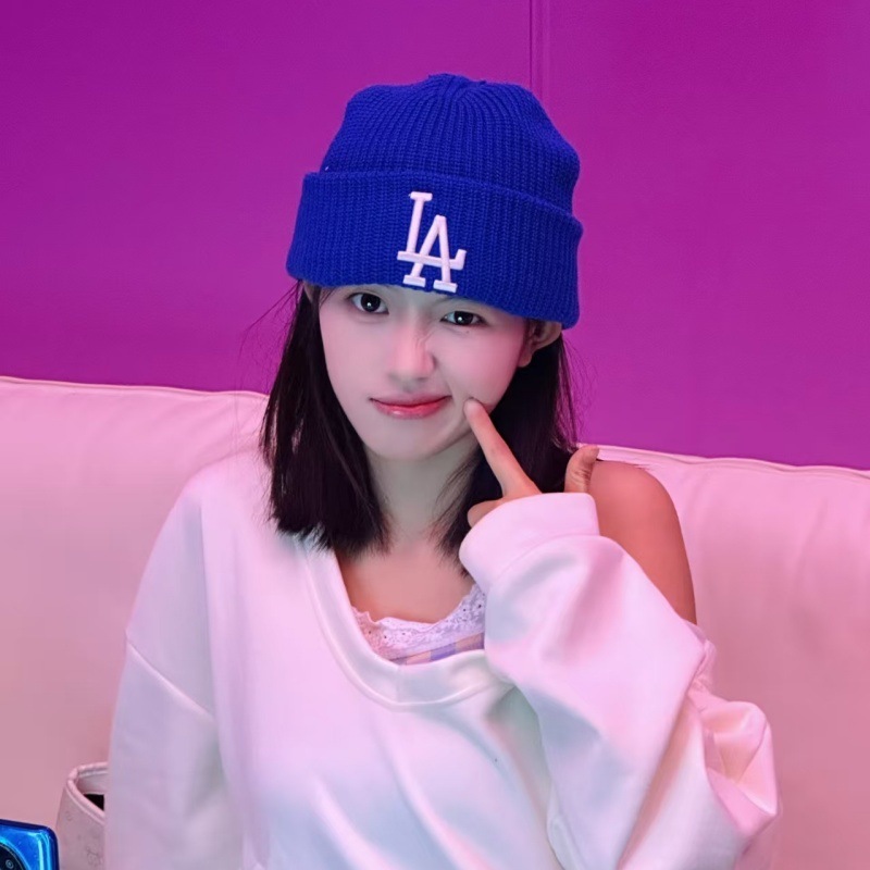 韩国MLB毛线帽秋冬男女同款NY字母刺绣大标保暖针织帽冷帽LA百搭|undefined
