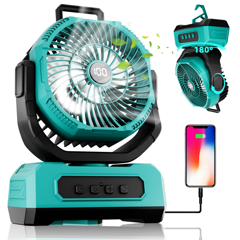 Ventilador de Camping con Luz para Exteriores 20000 mAh con Oscilación Automática para Tienda de Campaña image 1