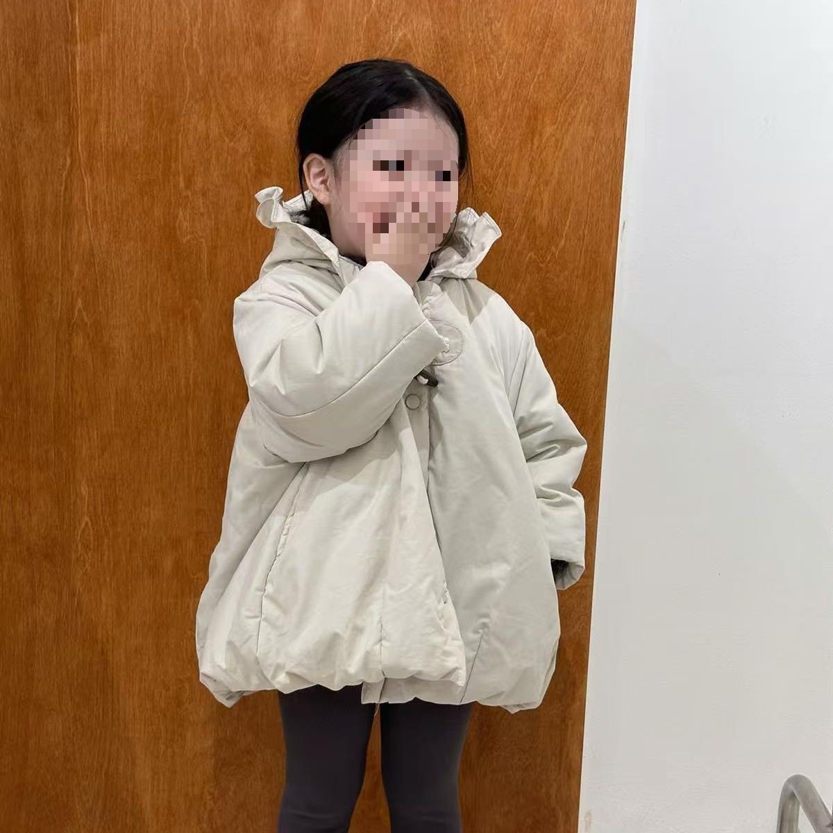 女童棉服外套秋冬2025新款洋气儿童加厚纯色连帽三防宝宝保暖棉衣