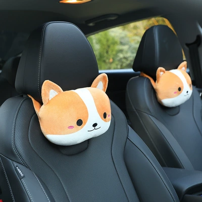 headrest cartoon home biscuit: Headrest - corgi-251803kg-pair