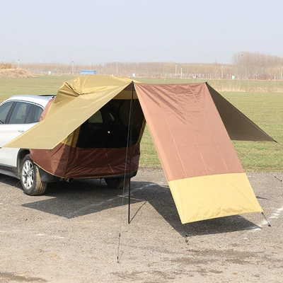 SUV Outdoor Self-driving Tour Car Rear Car Roof Trunk Extension Tent Outdoor Camping Sky Curtain Car Side Tent