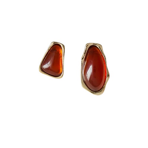 [Palace Beauty] Asymmetrical design, high-end silver needle plated 14K earrings, irregular shaped earrings and earrings