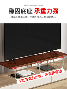 Acrylic Suspended Lcd Tv Storage Rack Solid Wood Storage Cabinet Transparent Pine Base Raised New Product
