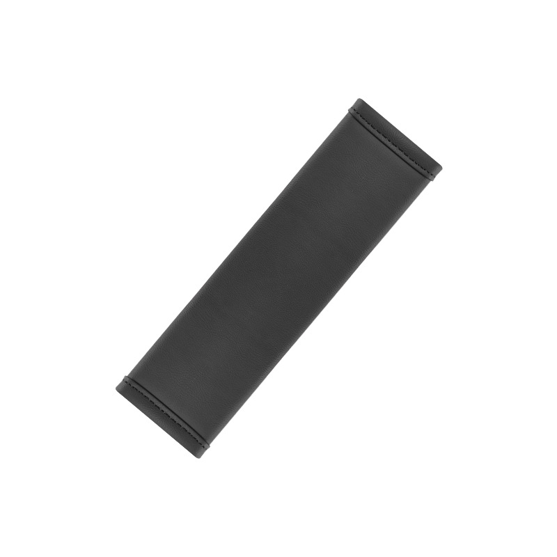 Qìchē Car Seatbelt Shoulder Pad Breathable Leather Protector (Seat belt shoulder pad) - black-single