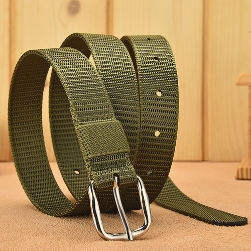 Canvas pin buckle belt, unisex, casual sports, military training, nylon belt, fine workwear, long women's belt