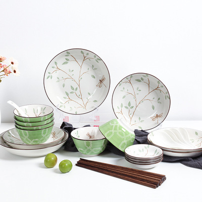 Shunxiang ceramics Moonlight Rock series household Dishes Japanese ceramics suit Underglaze tableware Gifts suit