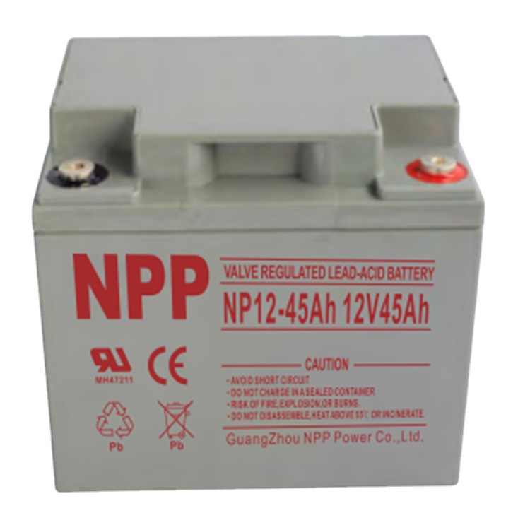 NPP耐普NP12-45蓄电池12V45AH直流屏医疗消防监控机房UPS/EPS电源