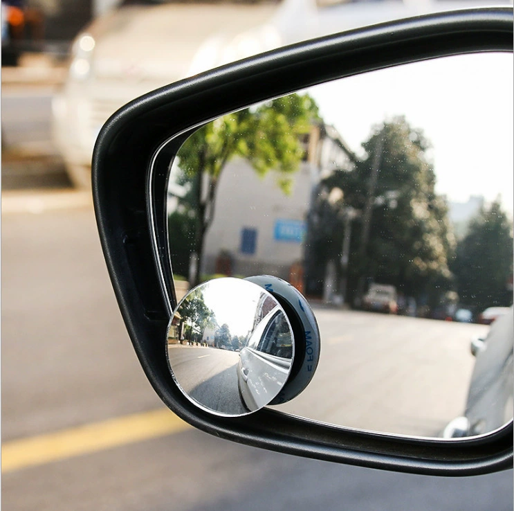 Car infinity small round mirror 360 degree reversing blind spot mirror convex mirror rear view rotating reflector glass small round mirror 3r
