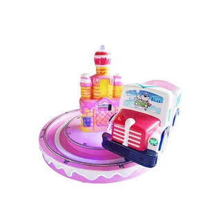 Indoor children's electric track spinning car small train police car game machine game machine electric game City equipment