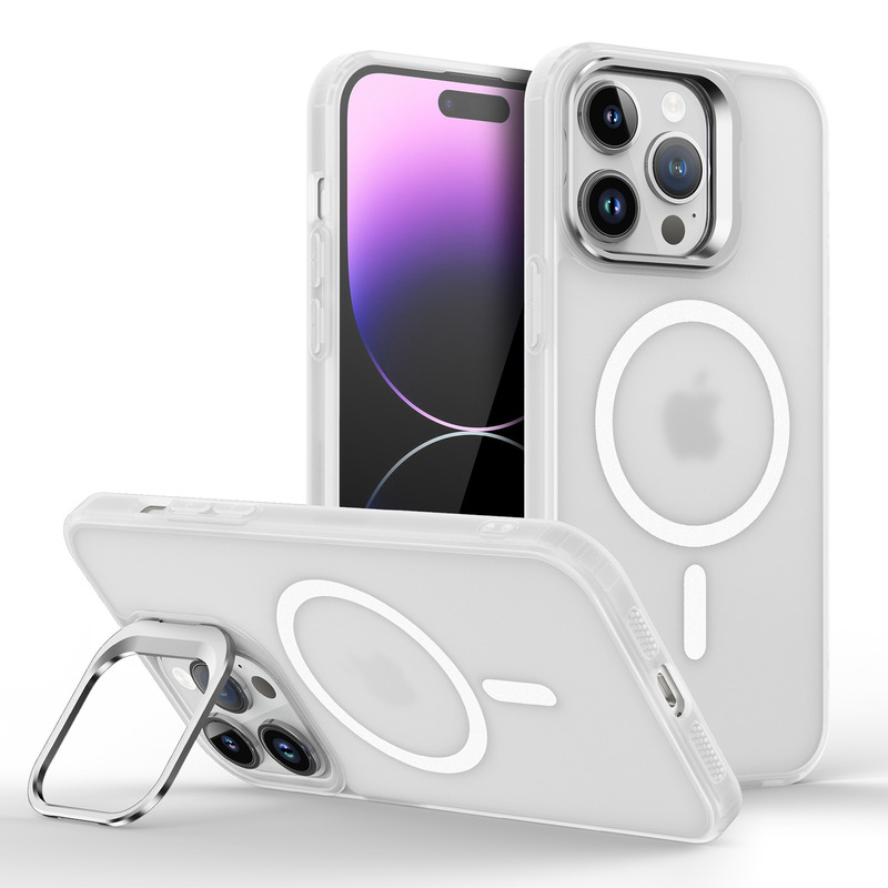iPhone16携帯電話ケース、つや消し肌感触磁気吸引ケース、Apple 16proスタンドハードウェア強力な磁気の新しいホットモデルに適しています。|undefined
