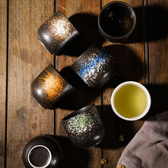 Cross-border Japanese-style sushi restaurant commercial teacup casual ceramic tableware straight water cup retro stackable home use small