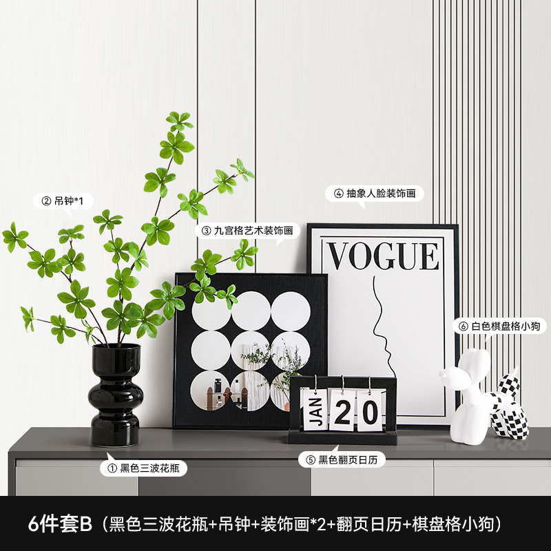 Entrar en el hogar decoración de puerta de entrada moderna alta sensación de sala de estar hogar escritorio TV comedor armario zapatos nicho decoración suave