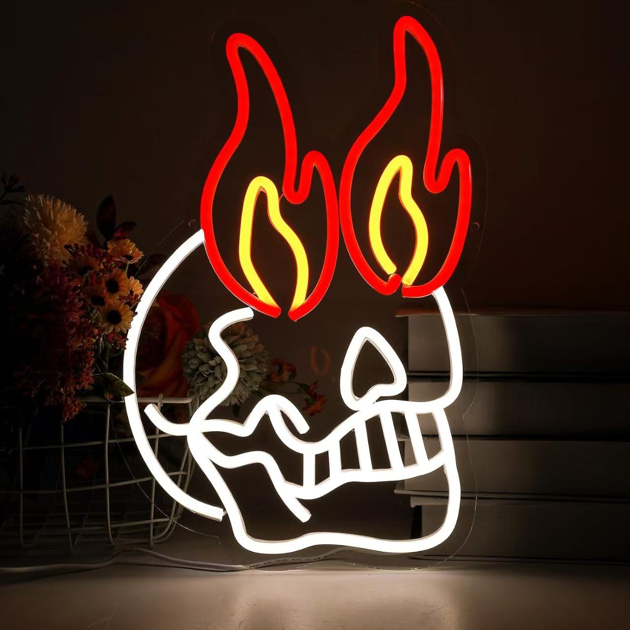 Luz de neón transfronteriza amazónica personalizada calabaza fantasma de Halloween luces decorativas happy Halloween atmósfera