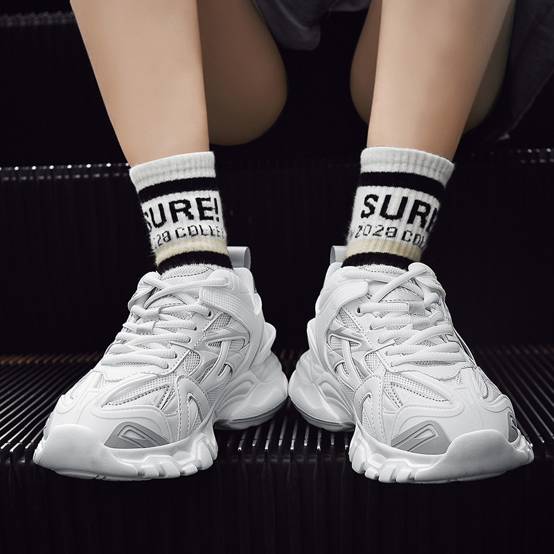 Autumn and summer stars have the same trendy brand couple style retro dad shoes, versatile student thick-soled heightening casual sports shoes