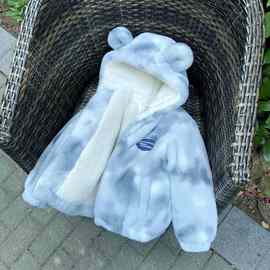 男宝宝棉袄儿童加绒冬装外套2025年新款亲子装棉衣女童毛毛衣时尚