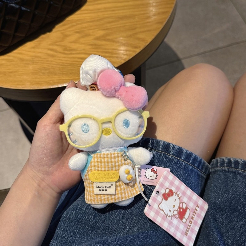 本物の子羊ハローキティペンダントぬいぐるみバッグペンダントかわいい人形キーホルダークリエイティブギフト|undefined