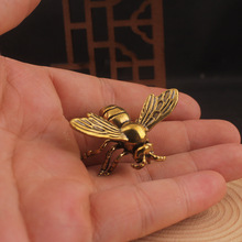 黄铜古玩小蜜蜂摆件实心黄铜茶宠手把件家居办公桌面摆饰铜工艺品