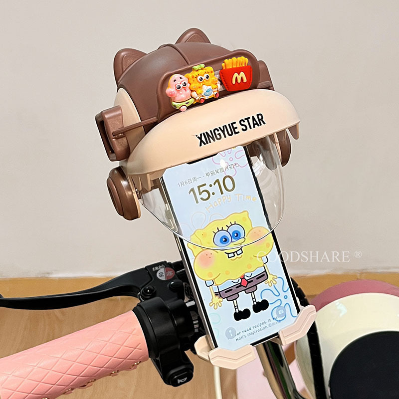 電気自動車携帯電話ホルダーかわいい漫画クロミバッテリー車オートバイユニバーサル耐衝撃サイクリングナビゲーションホルダー|undefined