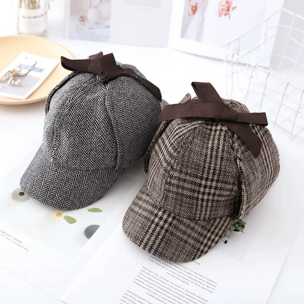 Double-Brimmed Sherlock Hat, Holmes Deer-Hunting Hat, Detective Hat in the Same Style as Benedict Cumberbatch, Upgraded Version for Children and Adults