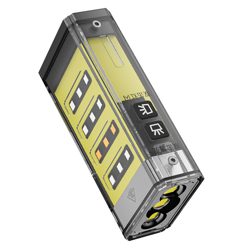 Luz lateral multifuncional transfronteriza al aire libre caja de tesoro de luz de luna pequeña linterna ligera de lujo portátil USB linterna de carga