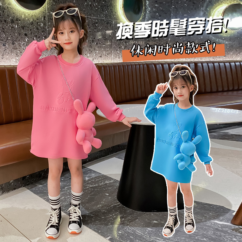 Girls' autumn dresses 2021 new foreign s...