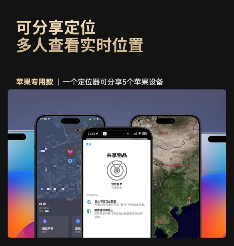 Suitable for Apple Airtag Locator, Pet Anti-Lost Gps Tracking Device, Android Anti-Lost Device for Dogs and Elderly People