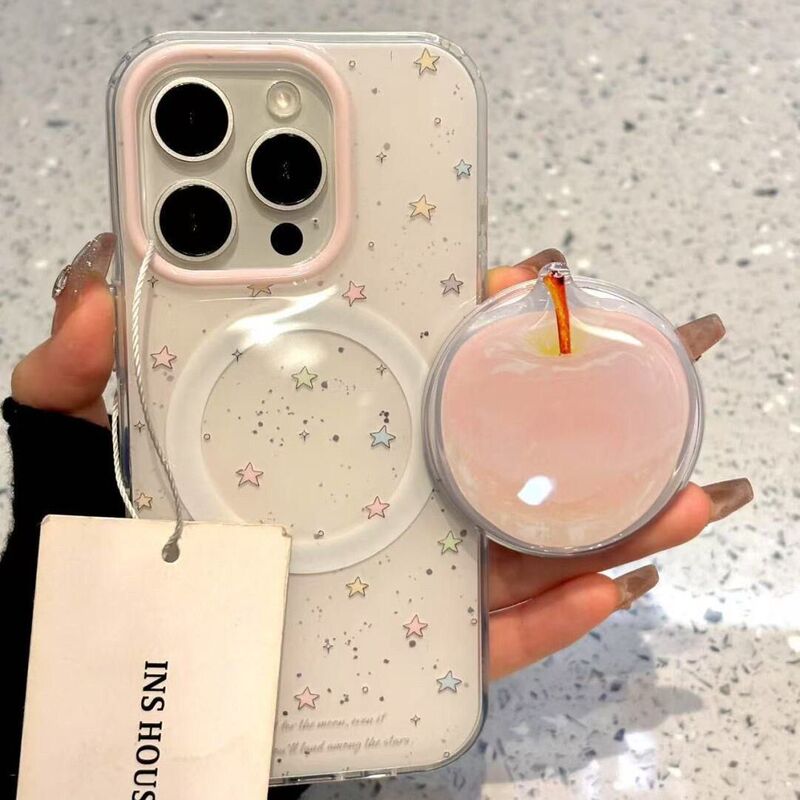 Star-Themed Case Suitable for Samsung S23 Fe, S26 Ultra/S24 Plus, Dual-Layer Magnetic Case for Apple 17 Pro Max