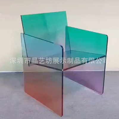 factory Customized Symphony Acrylic Sofa chairs originality Colorful transparent backrest chair Acrylic furniture customized
