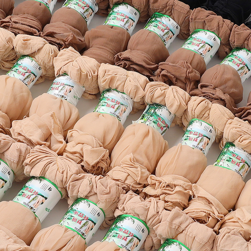 襪子女春夏季透氣水晶絲性感成人襪絲襪超薄款鬆口短筒襪子對對襪