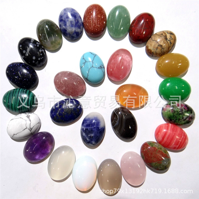 13*18 мм кольцо лицо натуральный кристалл агат камень одинарная дуга овальные геометрические DIY ювелирные изделия инкрустированные аксессуары из голого камня