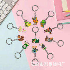 国外版山海经钥匙扣木头人蓝色耐克鲨鱼书包挂件精致创意车钥匙链