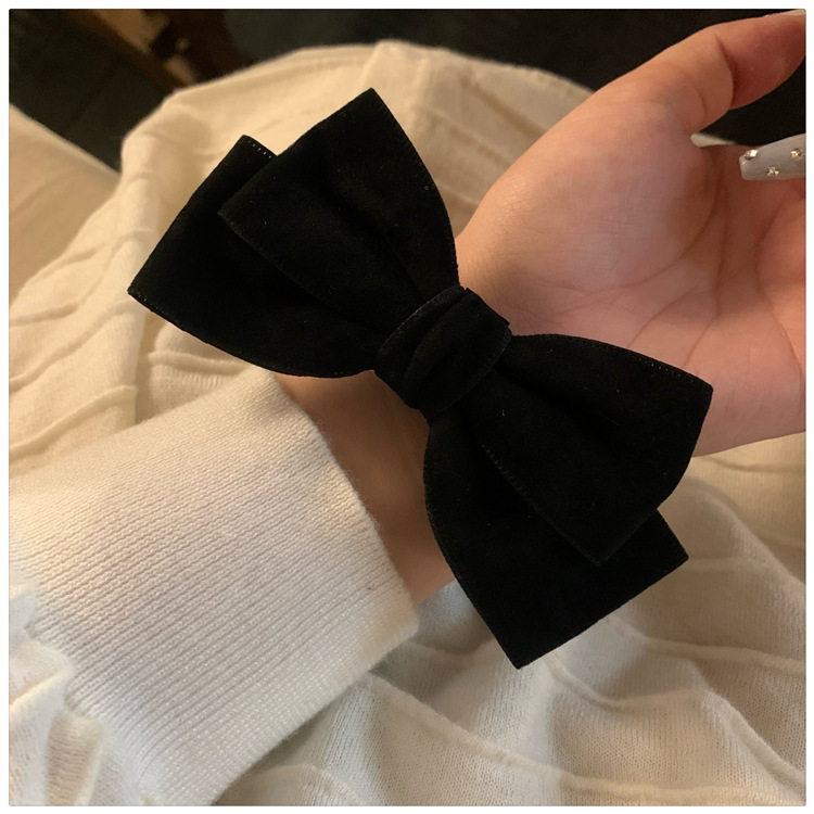 Black brand high quality hair rope with bow