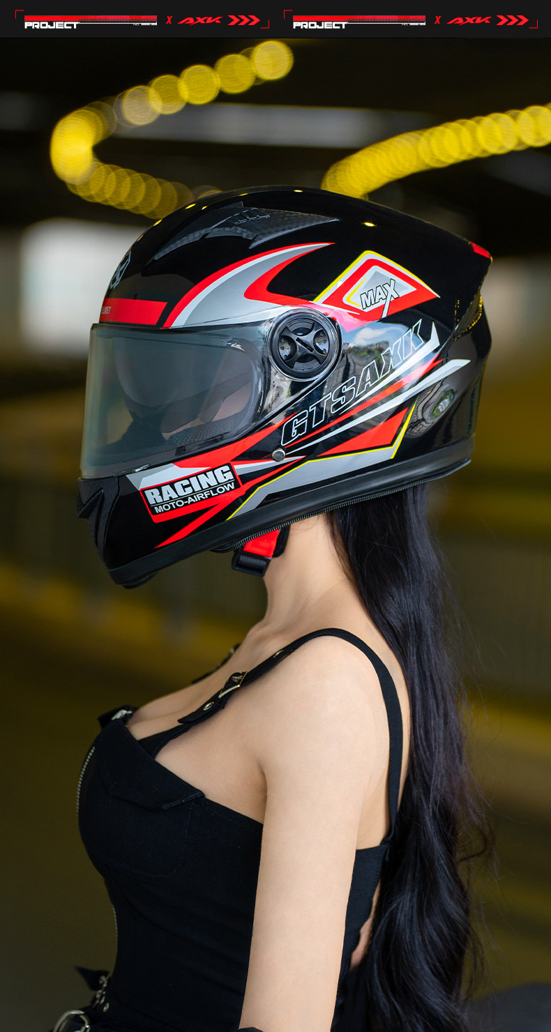 Foreign Trade Exclusive Electric Vehicle Helmet for Men, Winter Warm Full-Face Helmet for Motorcycle Riding, Women's All-Season Full-Face Helmet