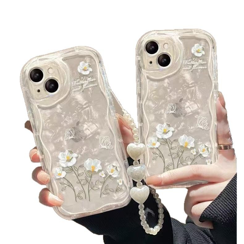 Ramo de mariposas para Apple 16Promax funda para teléfono móvil Anti-caída iPhone15 Japón y Corea del Sur ins14/13 Europa y América 12