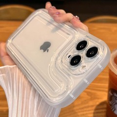 Creative anti-drop phone case for iPhone 15, transparent, fits Apple iPhone 13, full-coverage with airbag, protective cover for iPhone 12 Pro Max