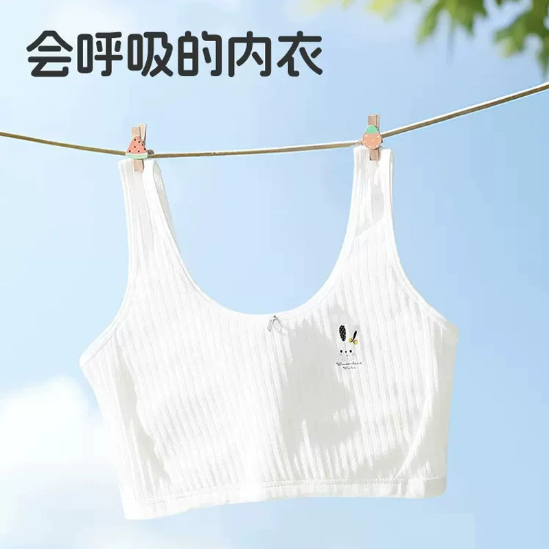 Детское нижнее белье из чистого хлопка, майки для девочек, для девочек 10 лет, для девочек постарше, бюстгальтеры для девочек, защита от натирания, дышащие и комфортные