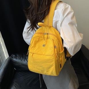 Backpack Women's 2025 New Fashion Lightweight Large Capacity Multifunctional Backpack Nylon Cloth Easiest for Match Women's Travel Bag