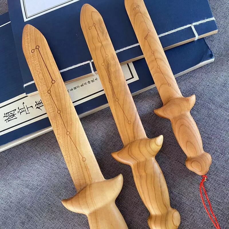 Seven-Star Sword Made of Mountain Peach Wood, Various Sizes, Exquisite Wood Carving, Easy to Carry, for Home Use, Direct from the Manufacturer