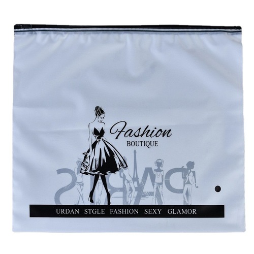 Sanding PE zipper bag for clothing and socks, wholesale clothing bag zipper self-sealing bag storage bag transparent