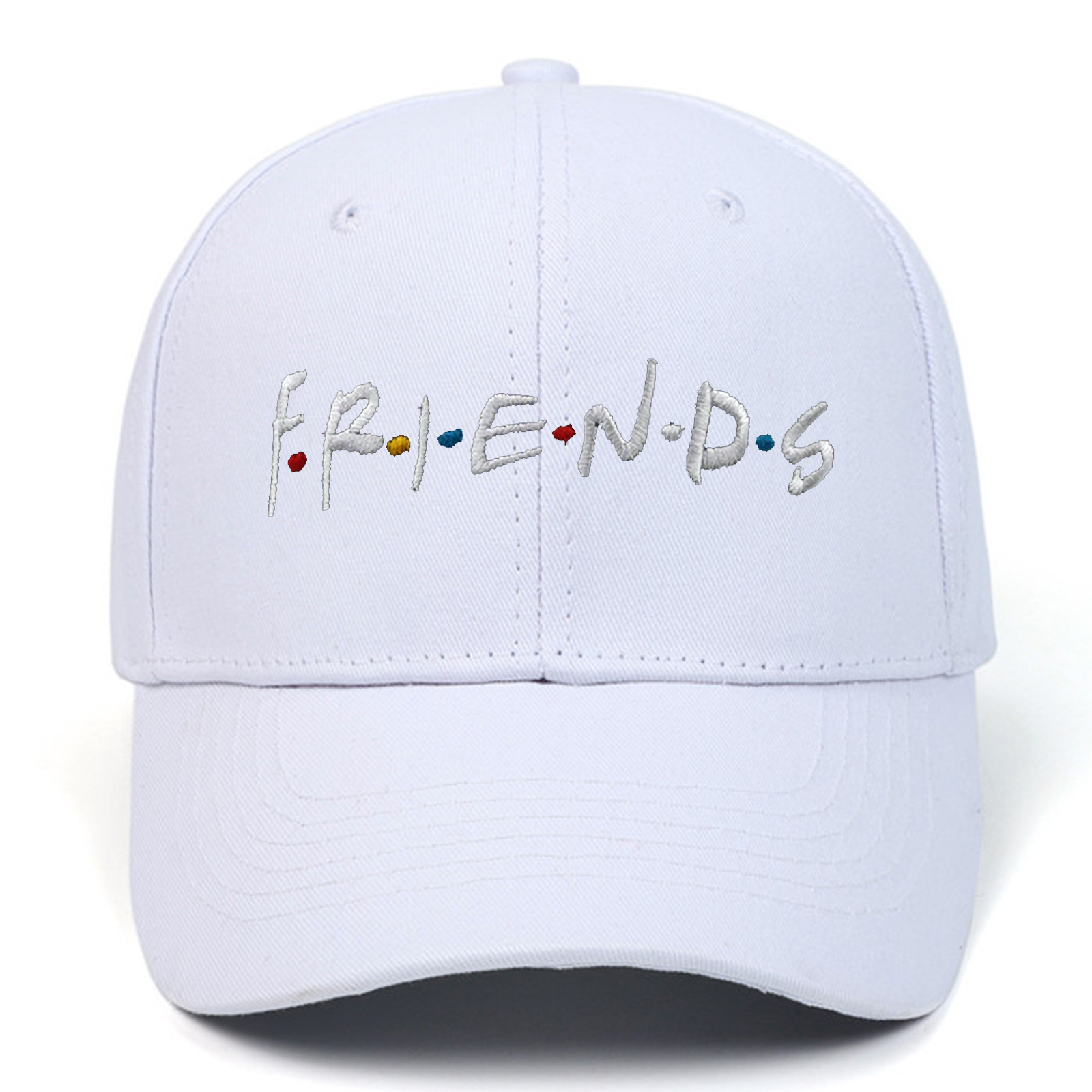 Udenlandsk brev VENNER Broderet baseballhat i bomuld Tilpasning_voghion.com